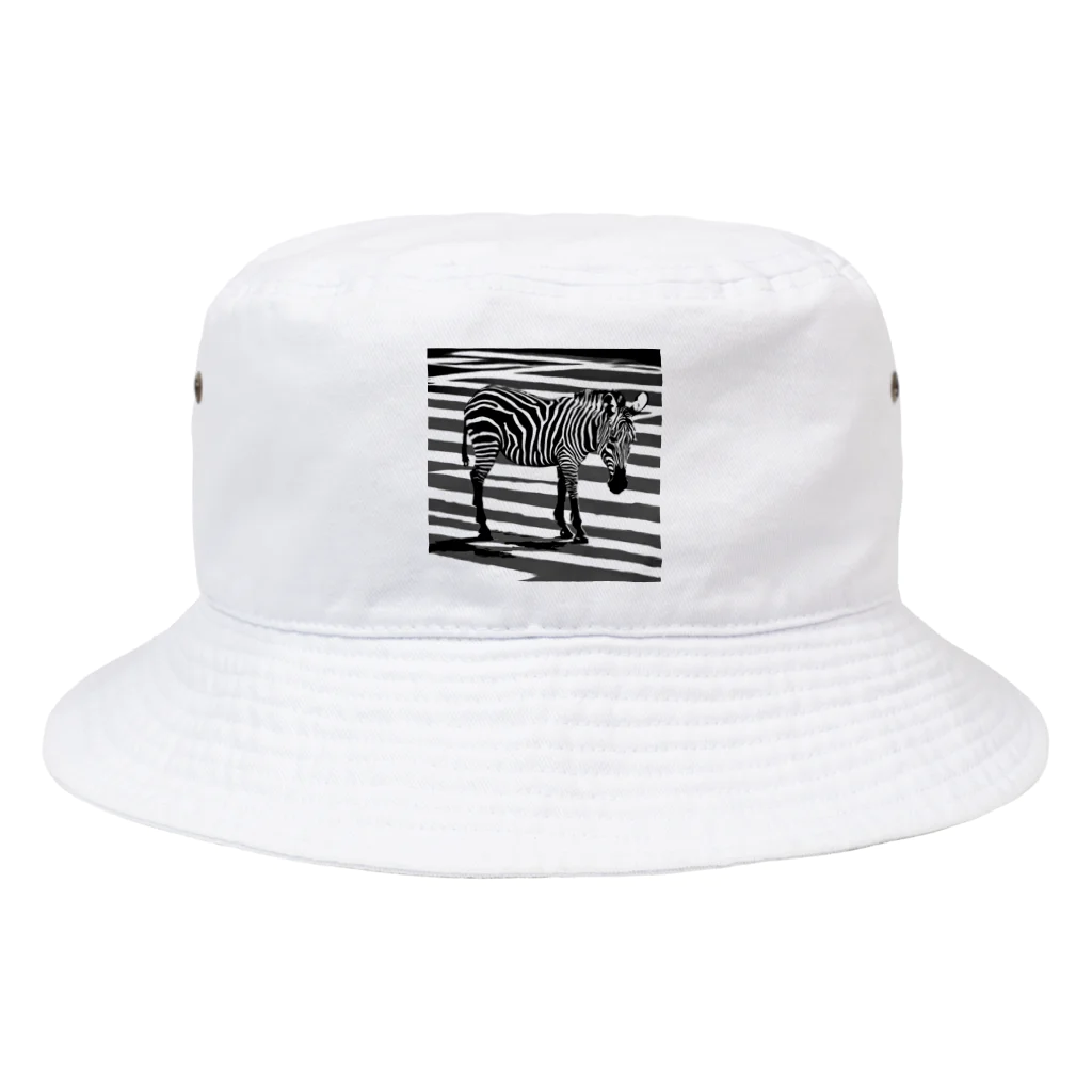 ちょうめんのはじっこのシマウマ横断歩道 Bucket Hat