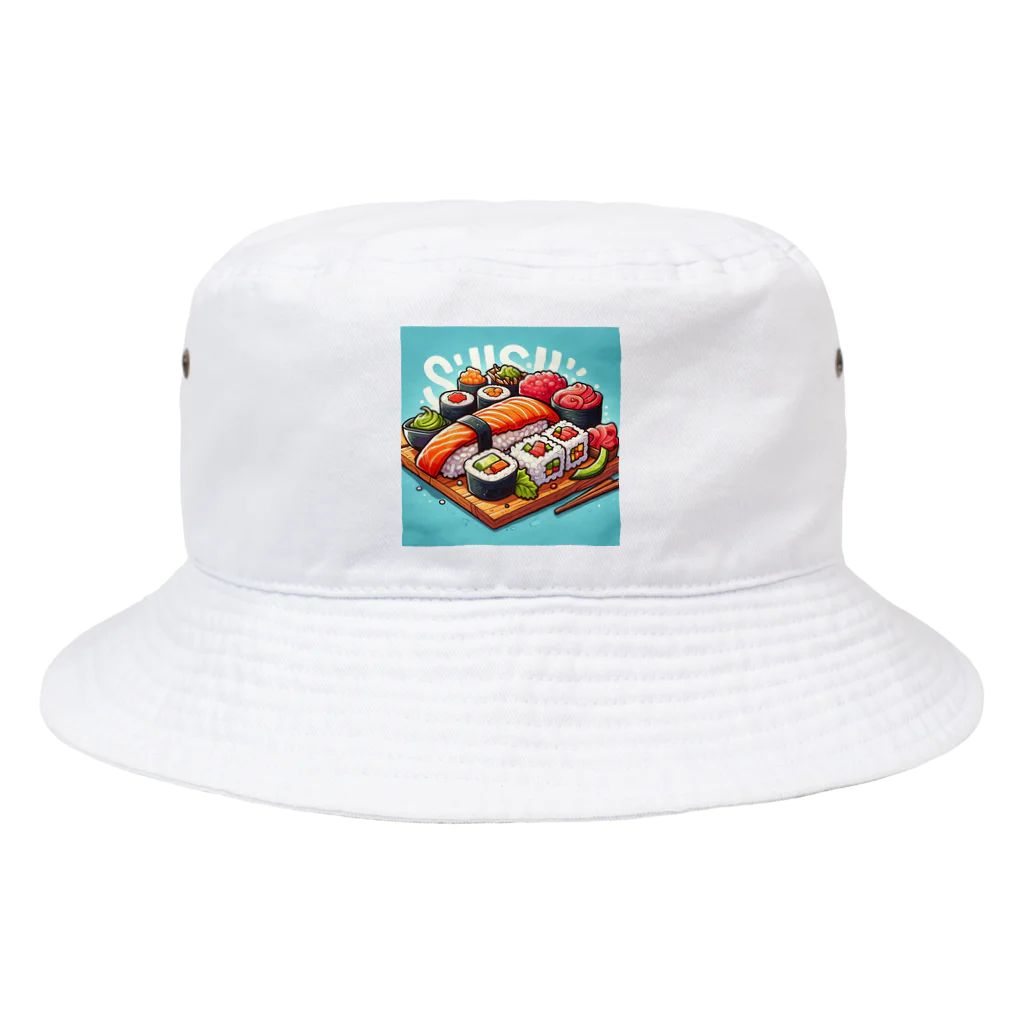 ワンダーワールド・ワンストップのカラフルなユニークな寿司 Bucket Hat