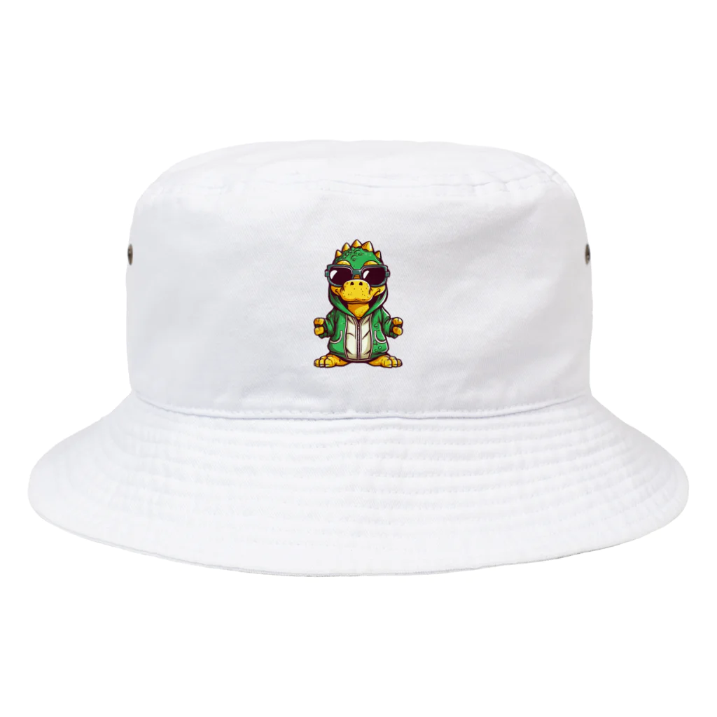 Vasetti_pressのパーカーを着たワニ Bucket Hat