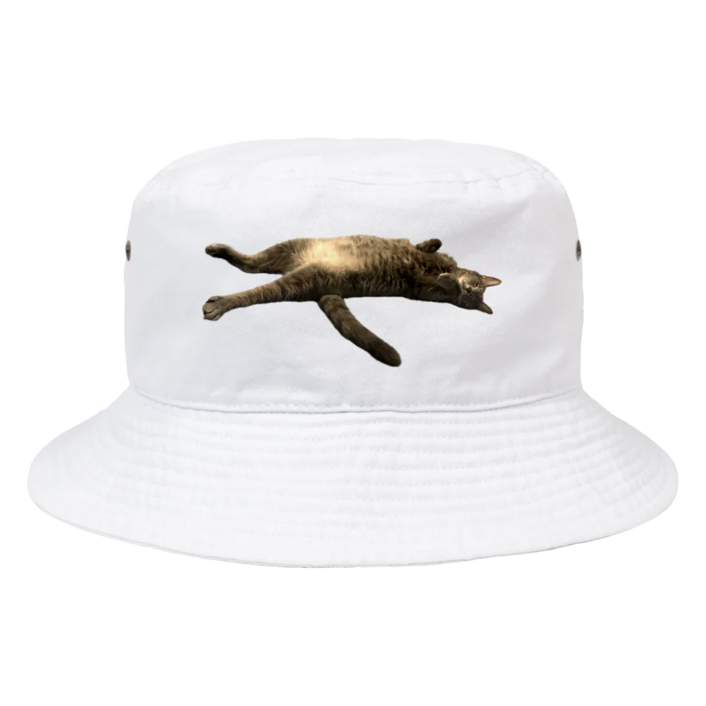 グレージュ猫ロッタン🐈‍⬛のお昼寝ロッタン Bucket Hat