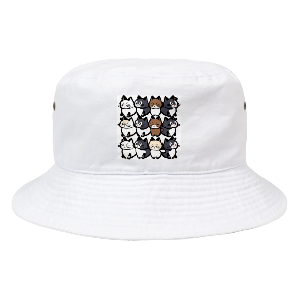 AI Creatorの猫ちゃん大集合 Bucket Hat