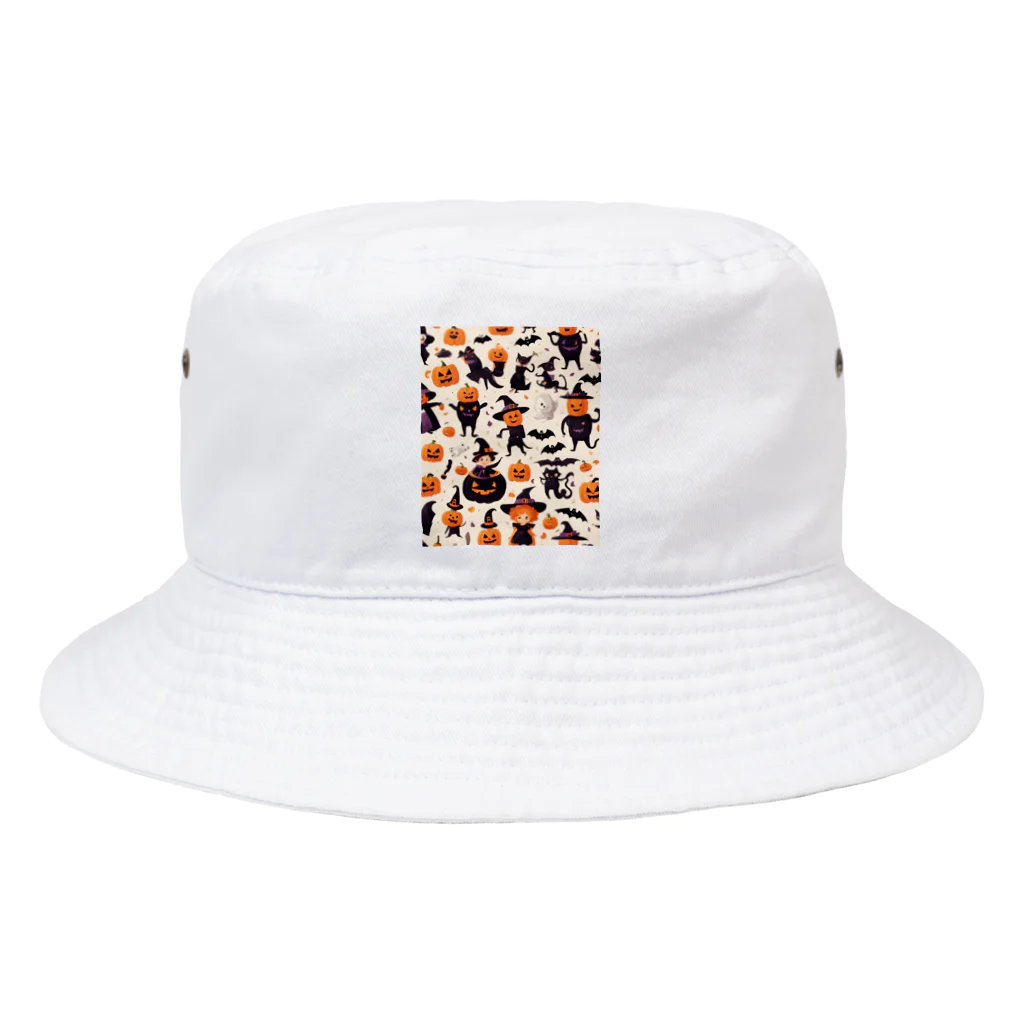 ワンダーワールド・ワンストップのたくさんのかわいいハロウィーンキャラクター Bucket Hat