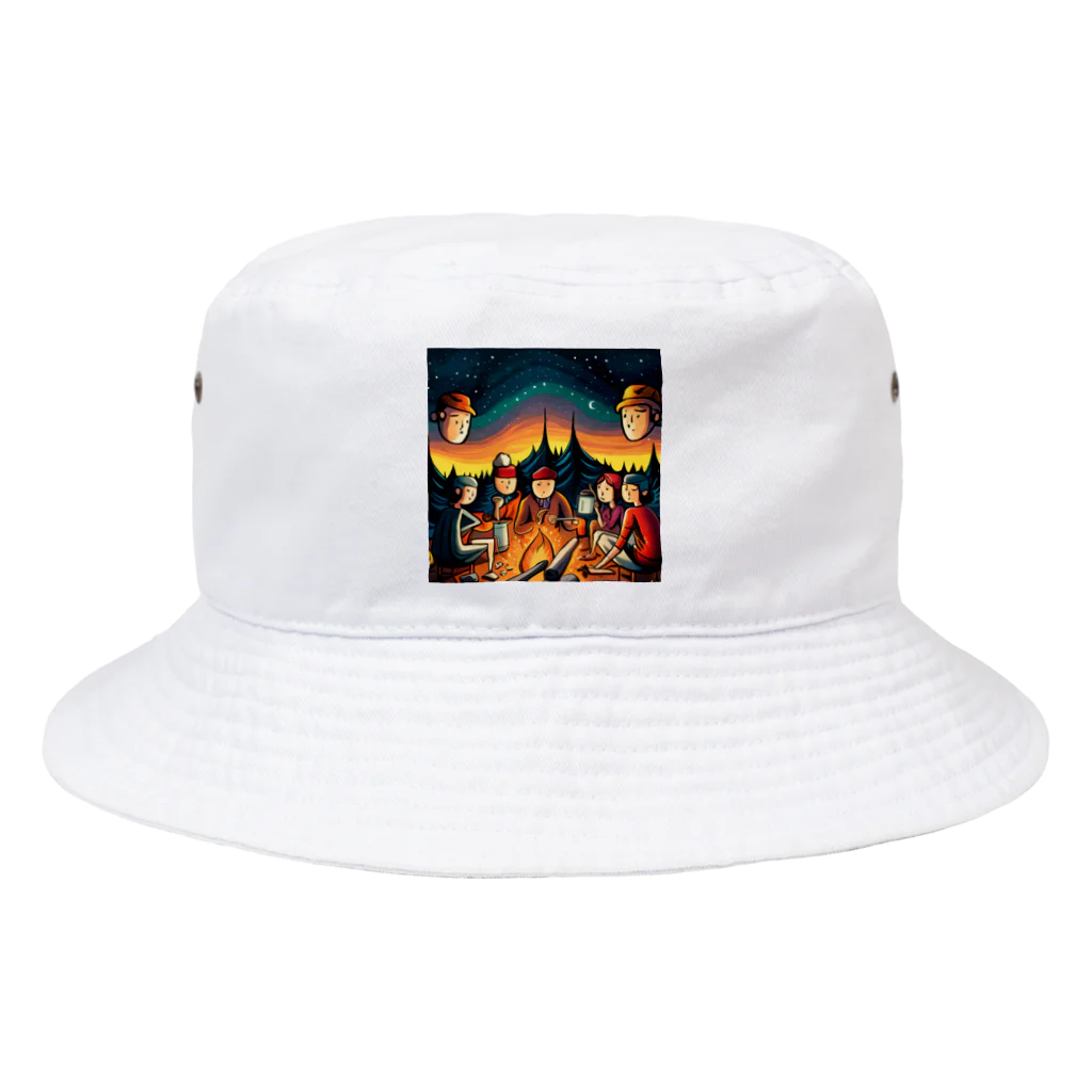 mudouの焚火を囲んで和む Bucket Hat