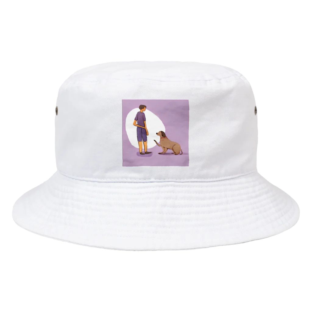 musashi-5の犬と人間 Bucket Hat