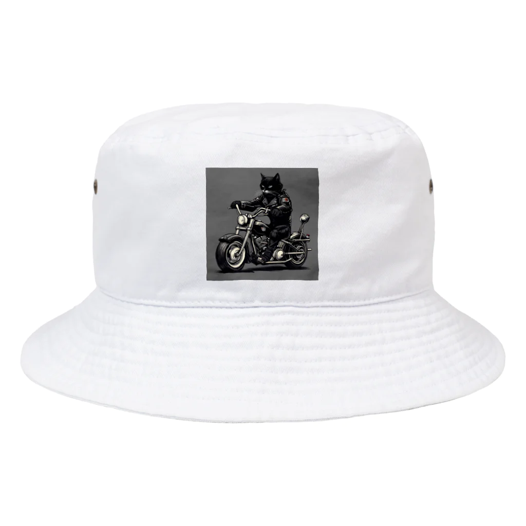 zkunmamaのワイルド黒猫 Bucket Hat