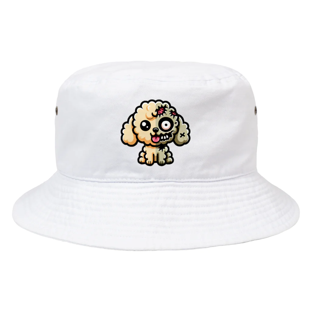 Mine-1のかわいいトイプードルグッズ　ゾンビ化 Bucket Hat