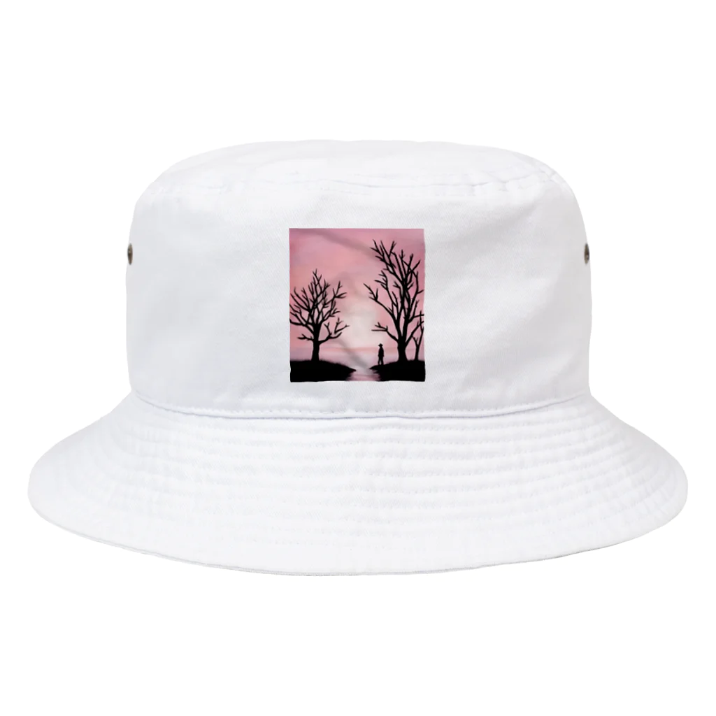 YOKAZE KASUMIの鮮やかなピンクが背景のかわカッコイイグッズ！ Bucket Hat