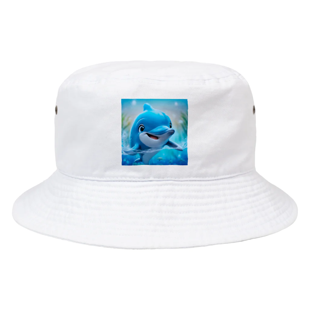 シンプルライフの可愛らしいイルカくん Bucket Hat