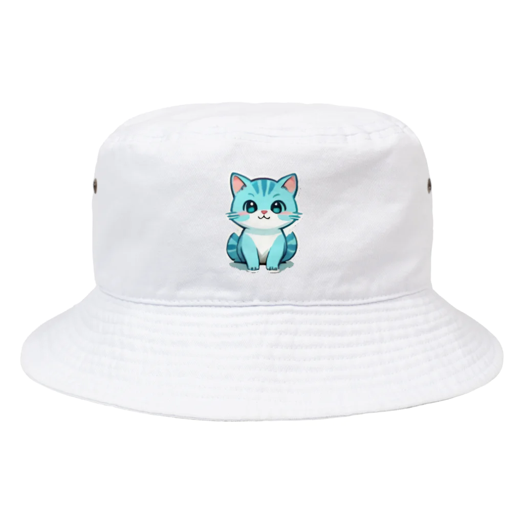 もふもふデザインストアの癒しのブルー猫グッズで、毎日を彩ろう Bucket Hat