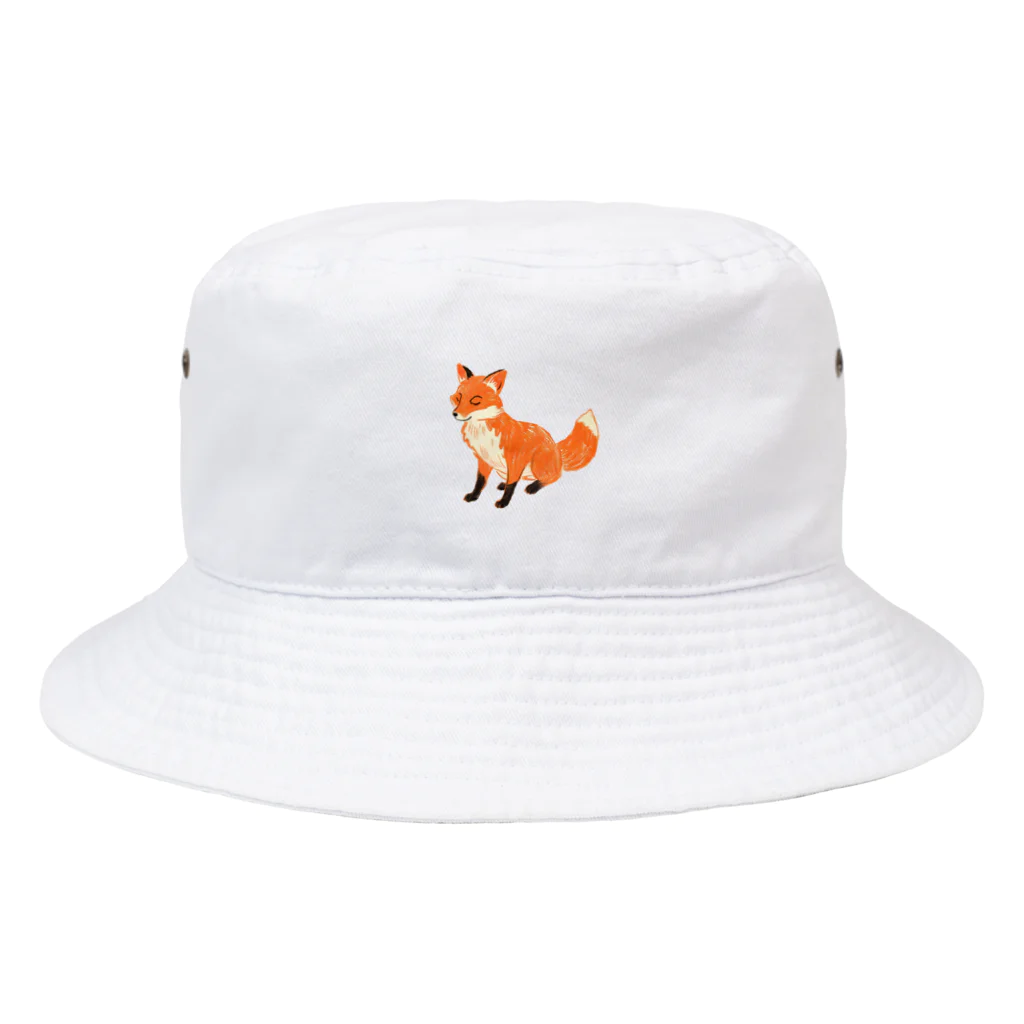 狐猫のふんわりショップの寝落ち寸前狐 Bucket Hat