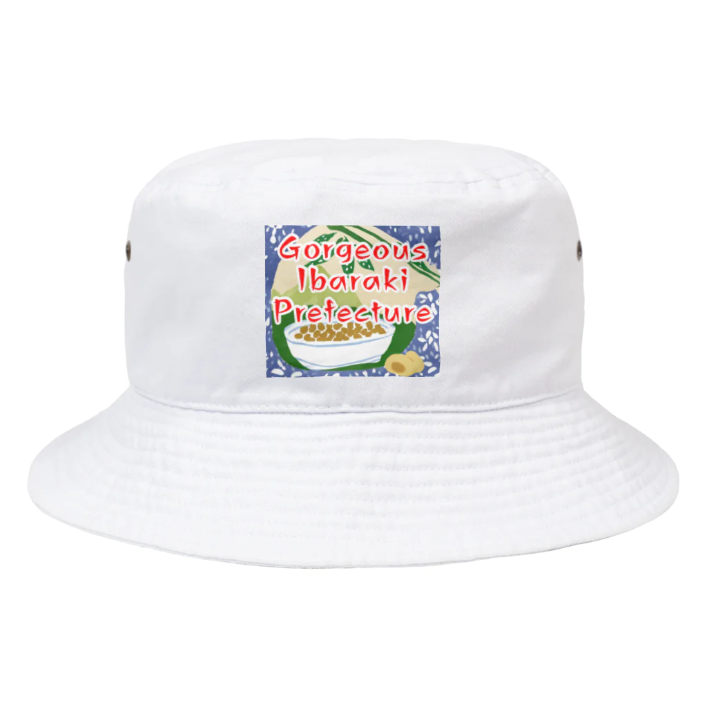 全国ご当地名産good+Sの【茨城県】ご当地名産デザイングッズ Bucket Hat