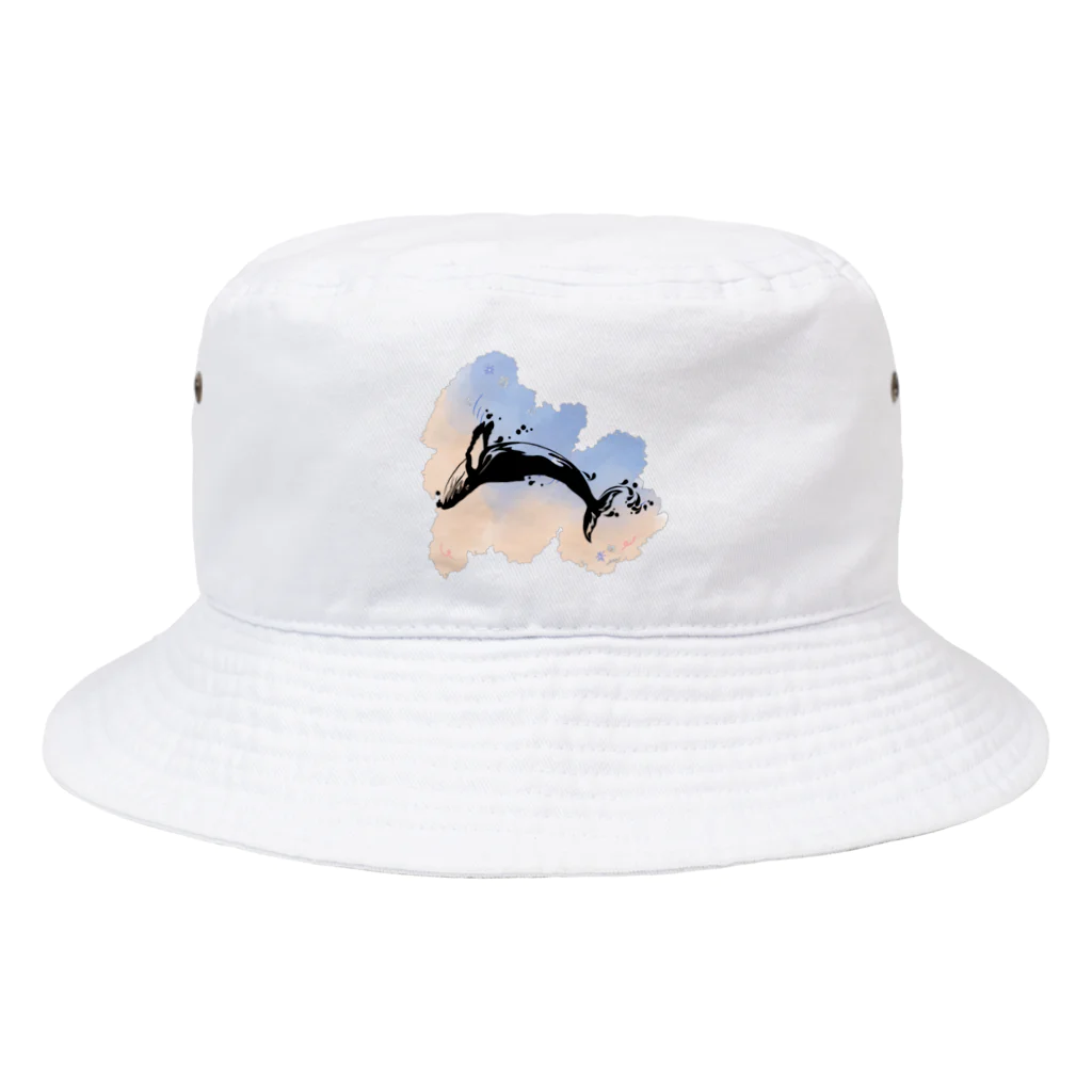 RabbitHouseのクジラ宙返り Bucket Hat