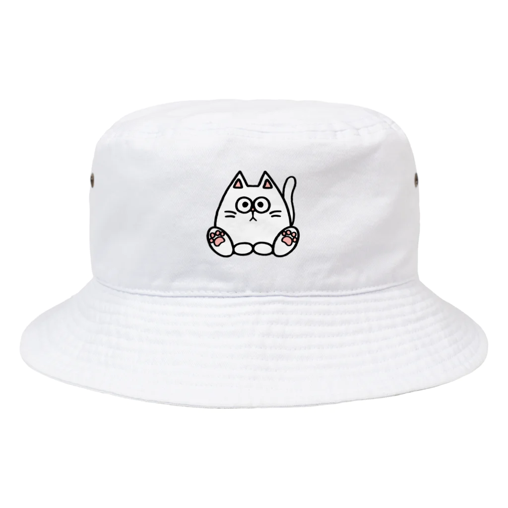 ねこねこうおの白猫キル Bucket Hat