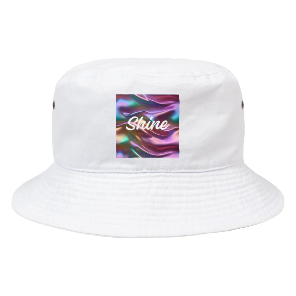 Kumamanのオーロラシルク　Shineロゴ入り Bucket Hat