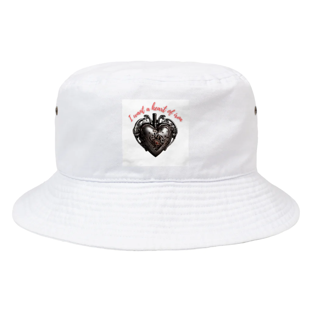 Love and peace to allの鉄の心臓が欲しい Bucket Hat