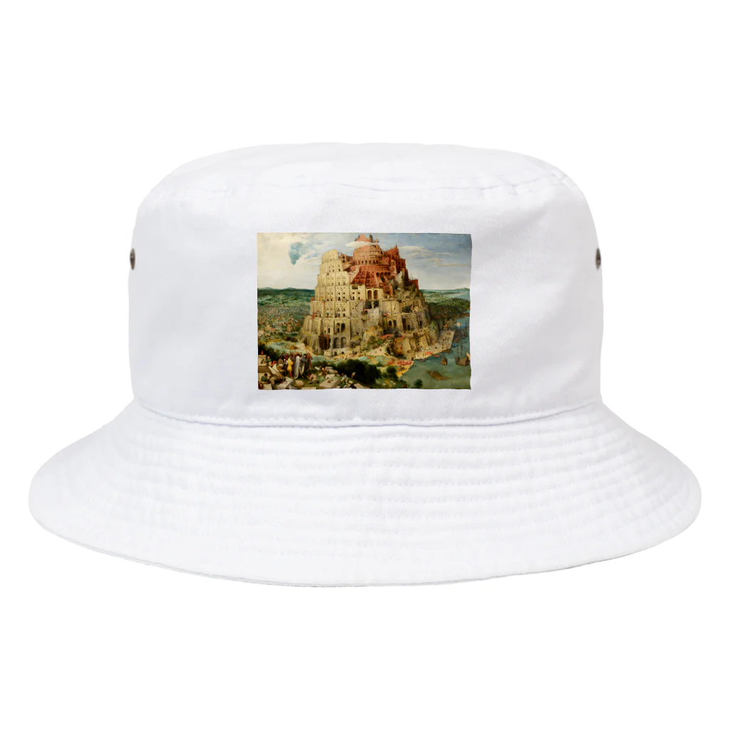 名画館のブリューゲル「バベルの塔①」　ピーテル・ブリューゲルの絵画【名画】 Bucket Hat