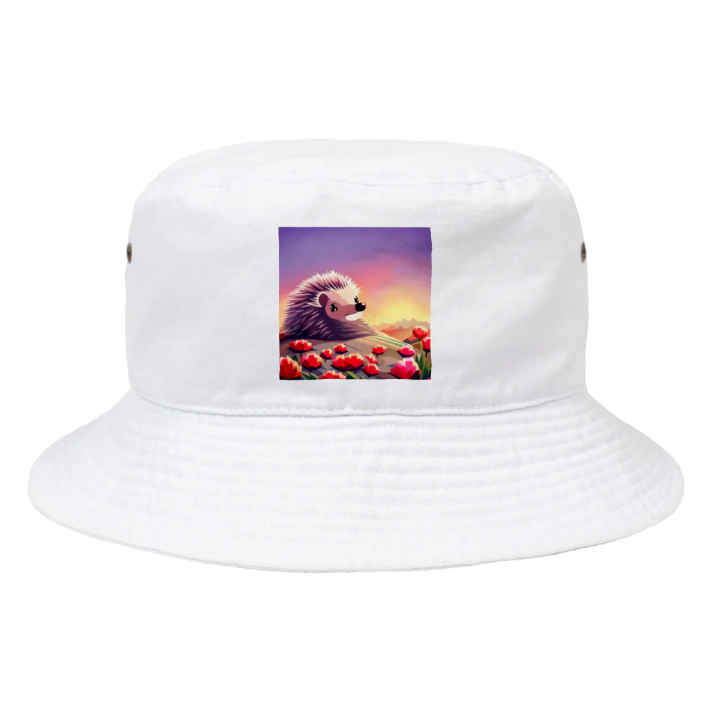 koba777のドット絵ハリネズミ Bucket Hat