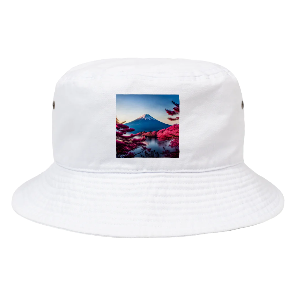 P.H.C（pink house candy）の富士山と紅葉、そして湖のグッズ Bucket Hat