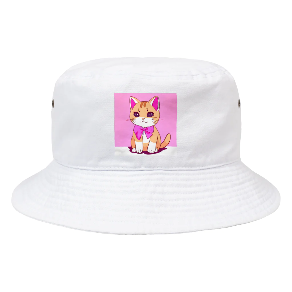 Officefaceのリボン猫ちゃん Bucket Hat