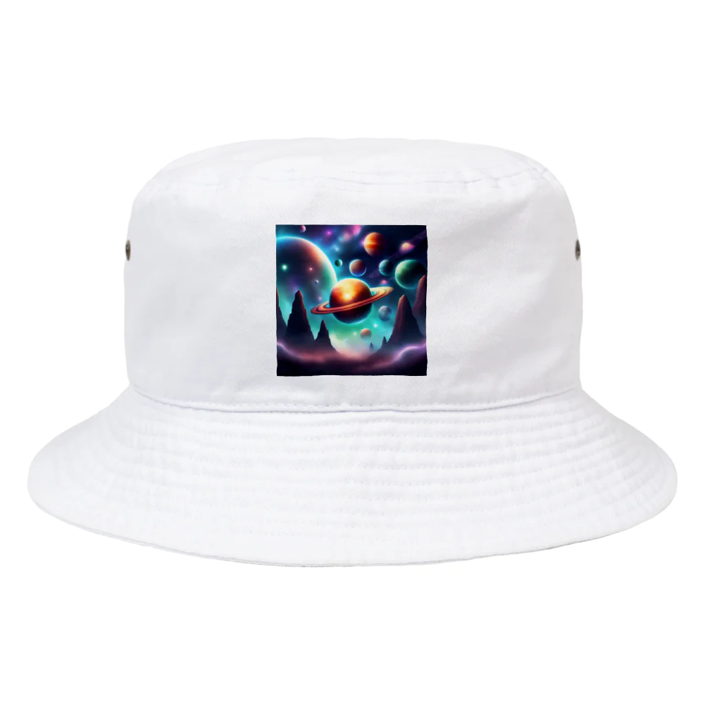 usinikuの宇宙に浮かぶ惑星 Bucket Hat