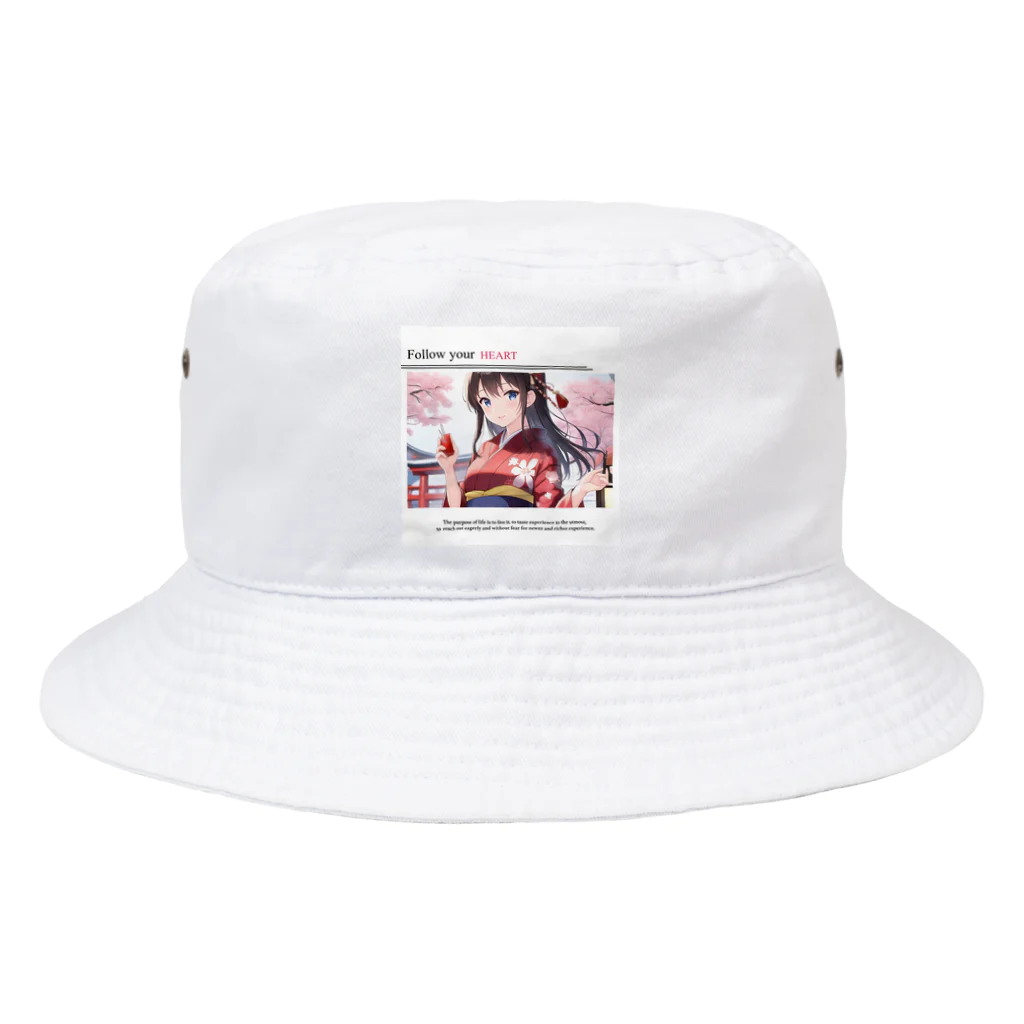 何これ屋の着物女子 Bucket Hat