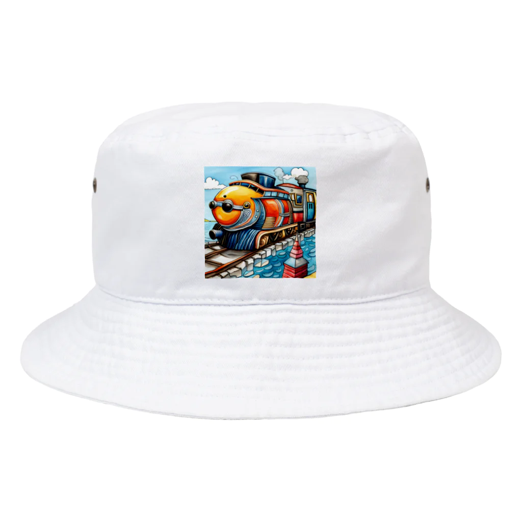 アニマルキャンバスのトレインフィッシュ Bucket Hat