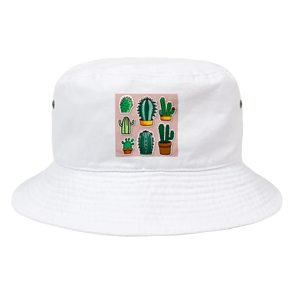 pain08のサボテンくん Bucket Hat