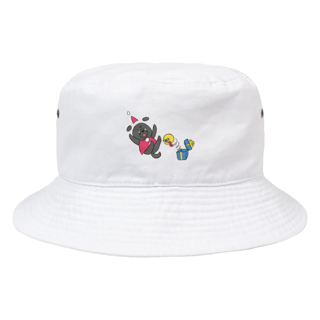 フレブルとパググッズS’IRISERの鼻ペチャクリスマス　パグ　黒パグ Bucket Hat