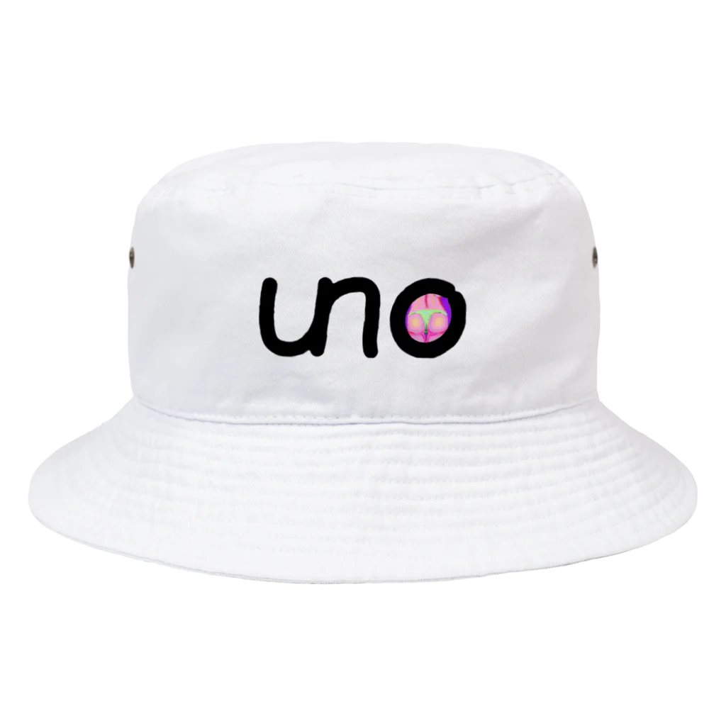 unoのUNOロゴ×ドットビキニヒップ Bucket Hat