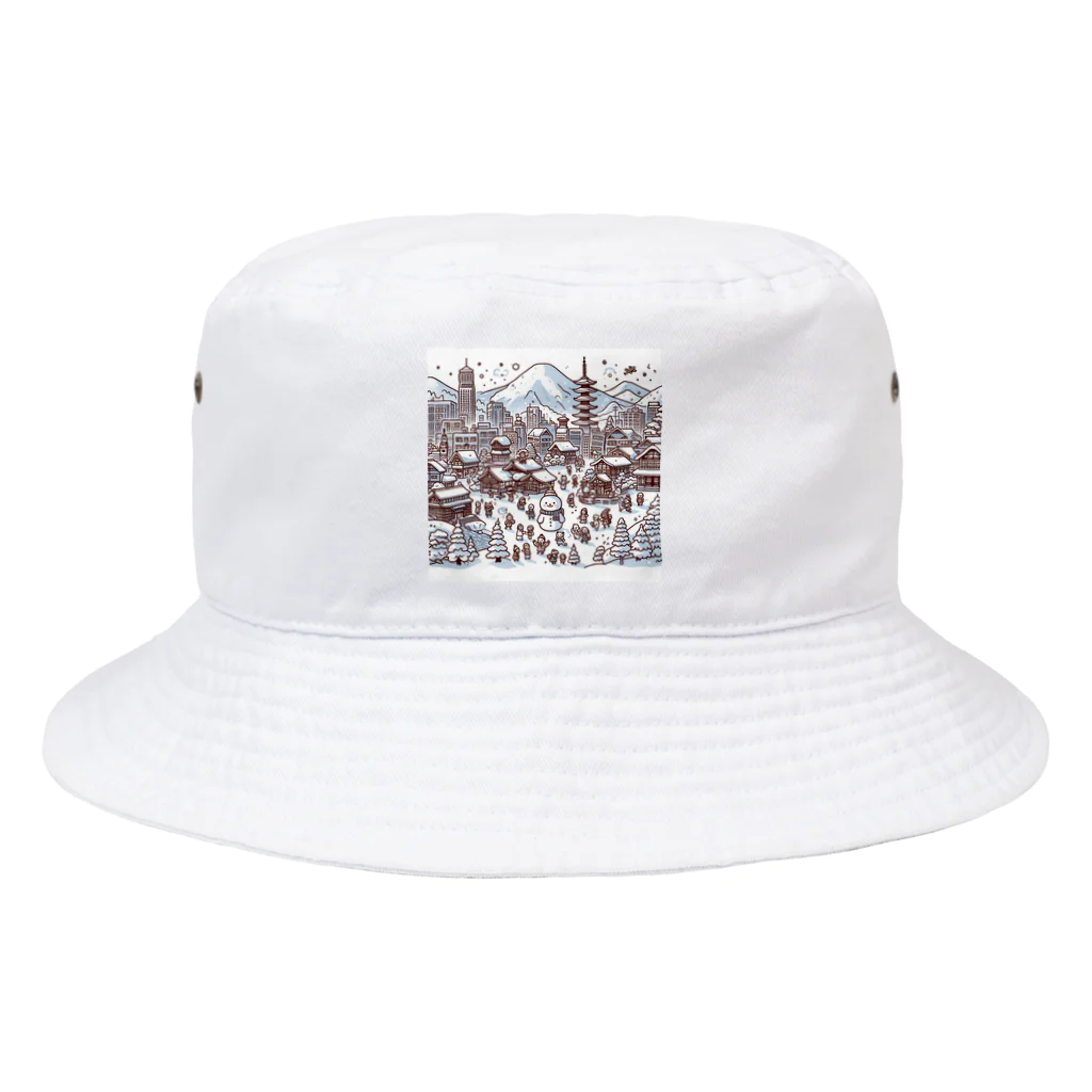 にゃんたみやの雪の花火 Bucket Hat