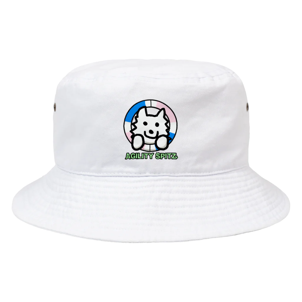 ehime@けだま&もち＆すみのAGILITY SPITZ「タイヤからこんにちは！」 Bucket Hat