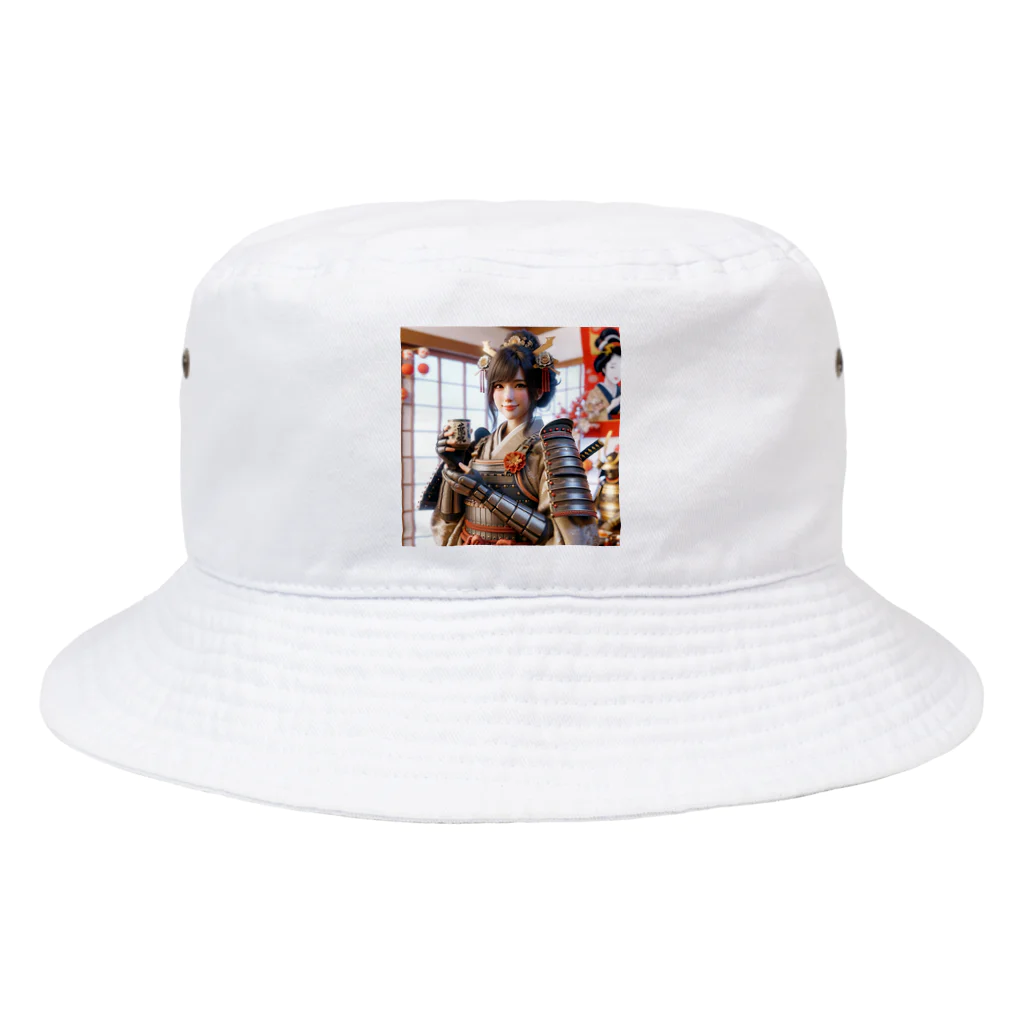 たまき工房の呑(どん)女武士の正月 Bucket Hat