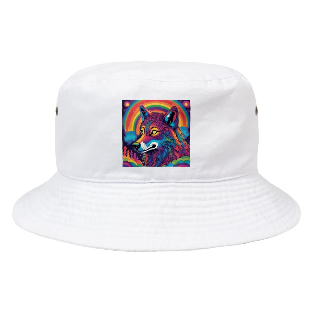 shop.ycのユメウルフ Bucket Hat