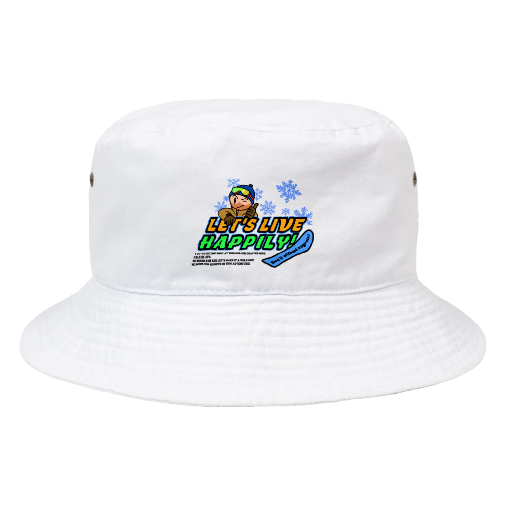 kazu_gの楽しく生きよう！（スノーボード）（淡色用） Bucket Hat