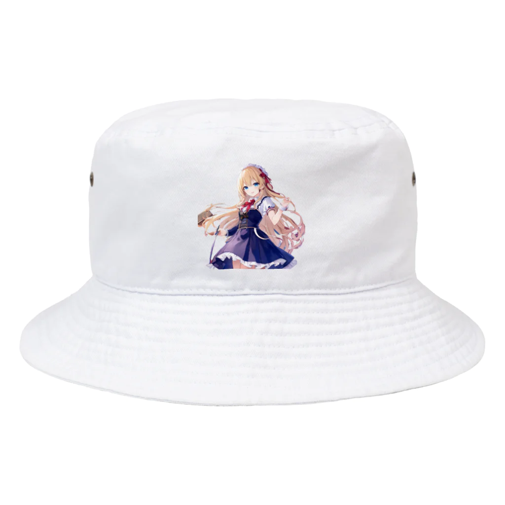 かわいい女の子とシュールな絵のアリスマーガレットちゃん Bucket Hat