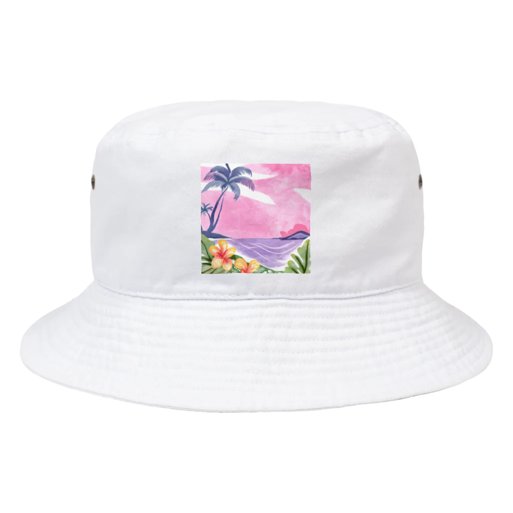 Sweet_moonLaboのHawaii　海とハイビスカス Bucket Hat