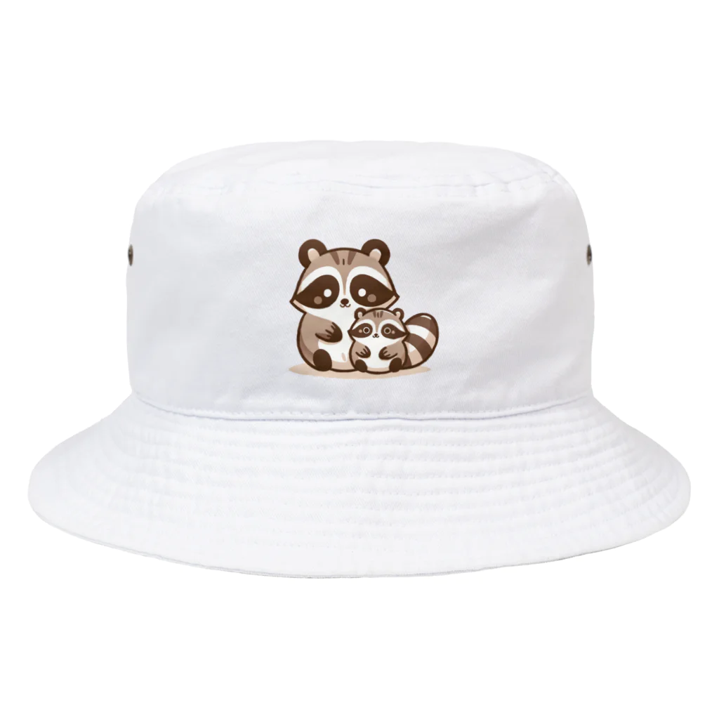 mitsu5872のほのぼのアライグマ家族物語 Bucket Hat