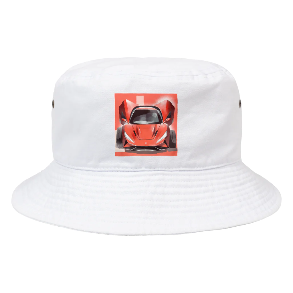 スプラッシュルークのスポーツカーのイラストグッズ Bucket Hat