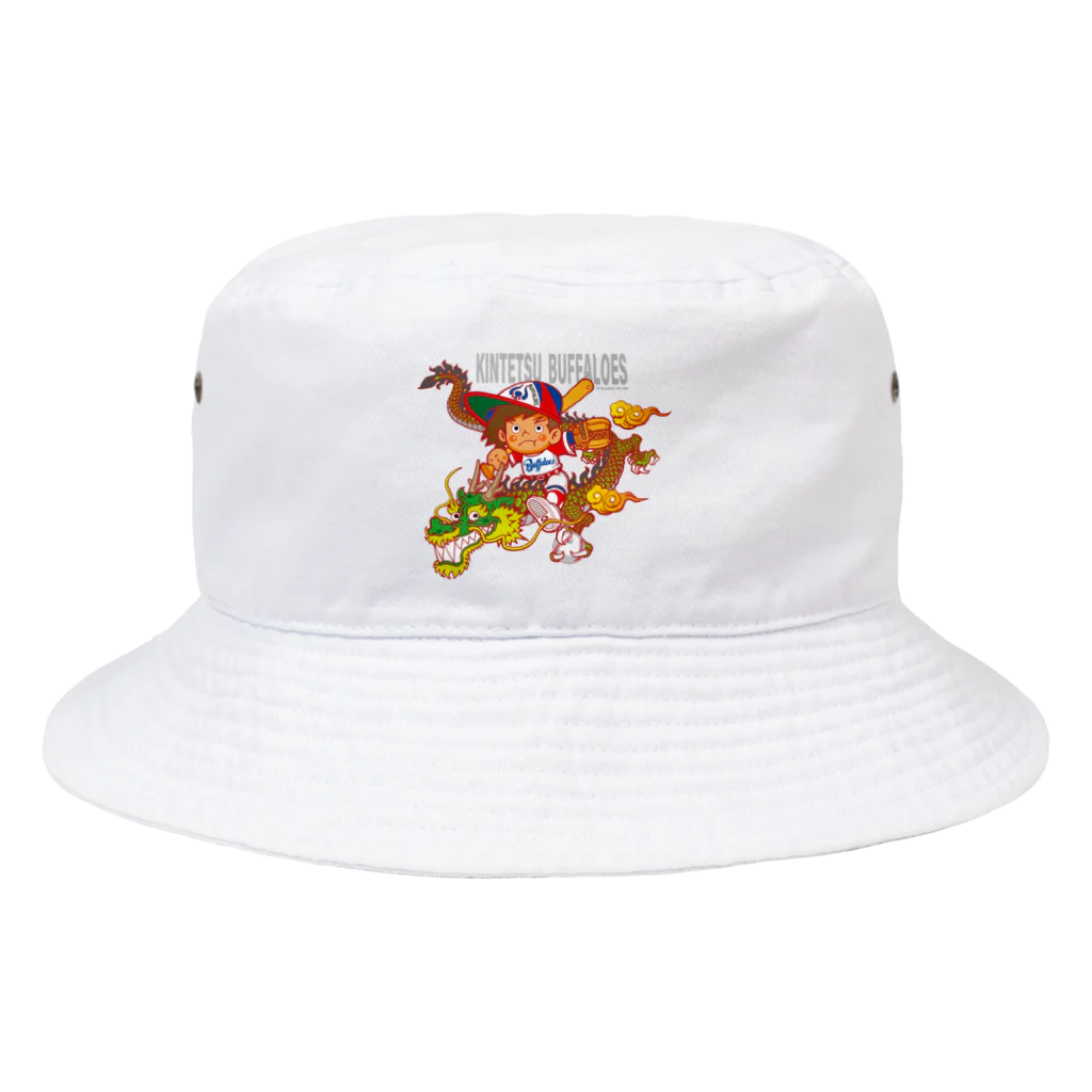 バッファ君  goods【近鉄バファローズ／1976-1996】の龍に跨がる！／赤輪郭 Bucket Hat