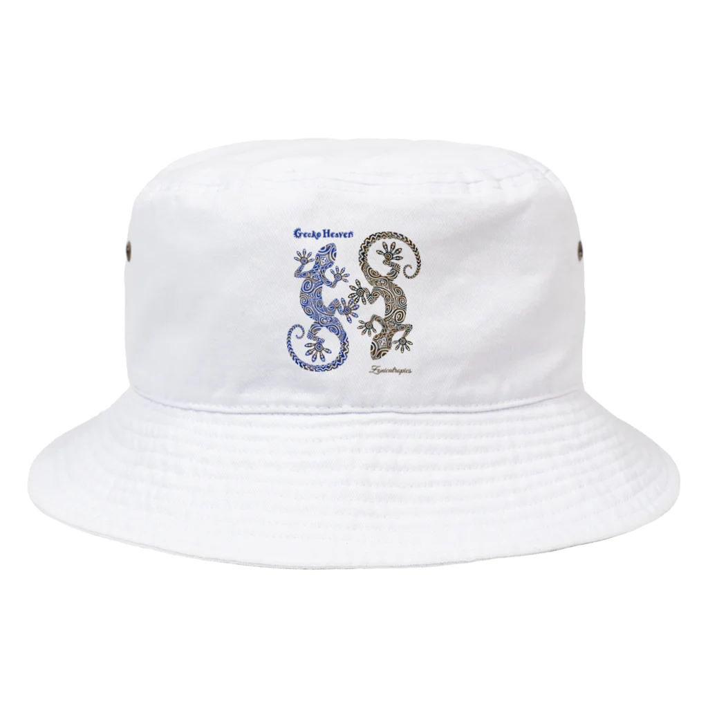 ZONICATROPICS / ゾニカトロピクスのGecko Heaven-ヤモリ天国（ブルーブラウン） Bucket Hat