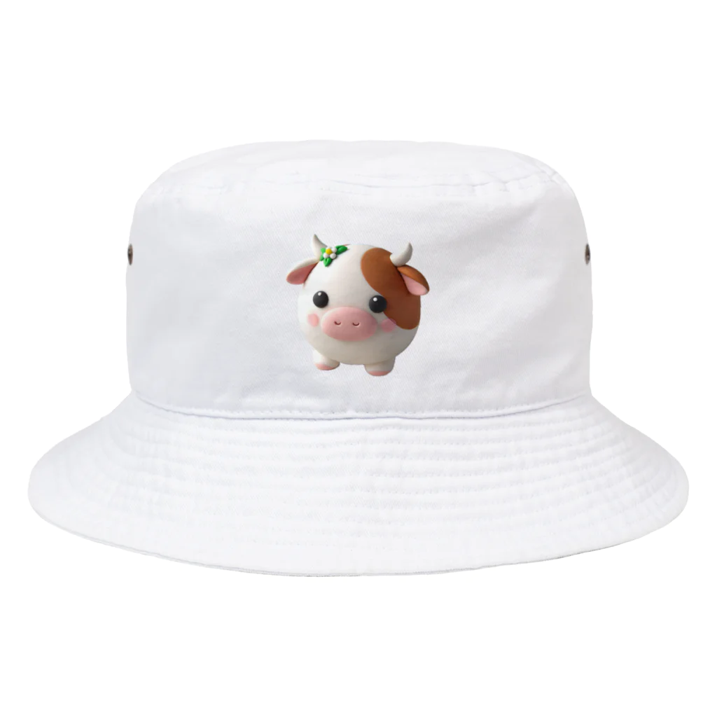 終わらない夢🌈の可愛い💕まんまる◯シリーズ✨　牛🐮 Bucket Hat