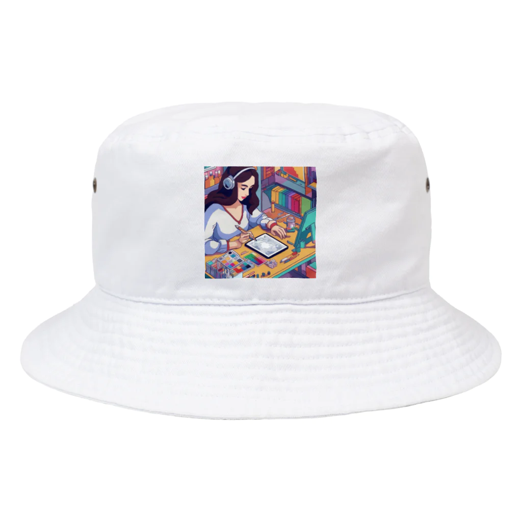 Radiant Lifestyle Storeの女性イラストレーター Bucket Hat