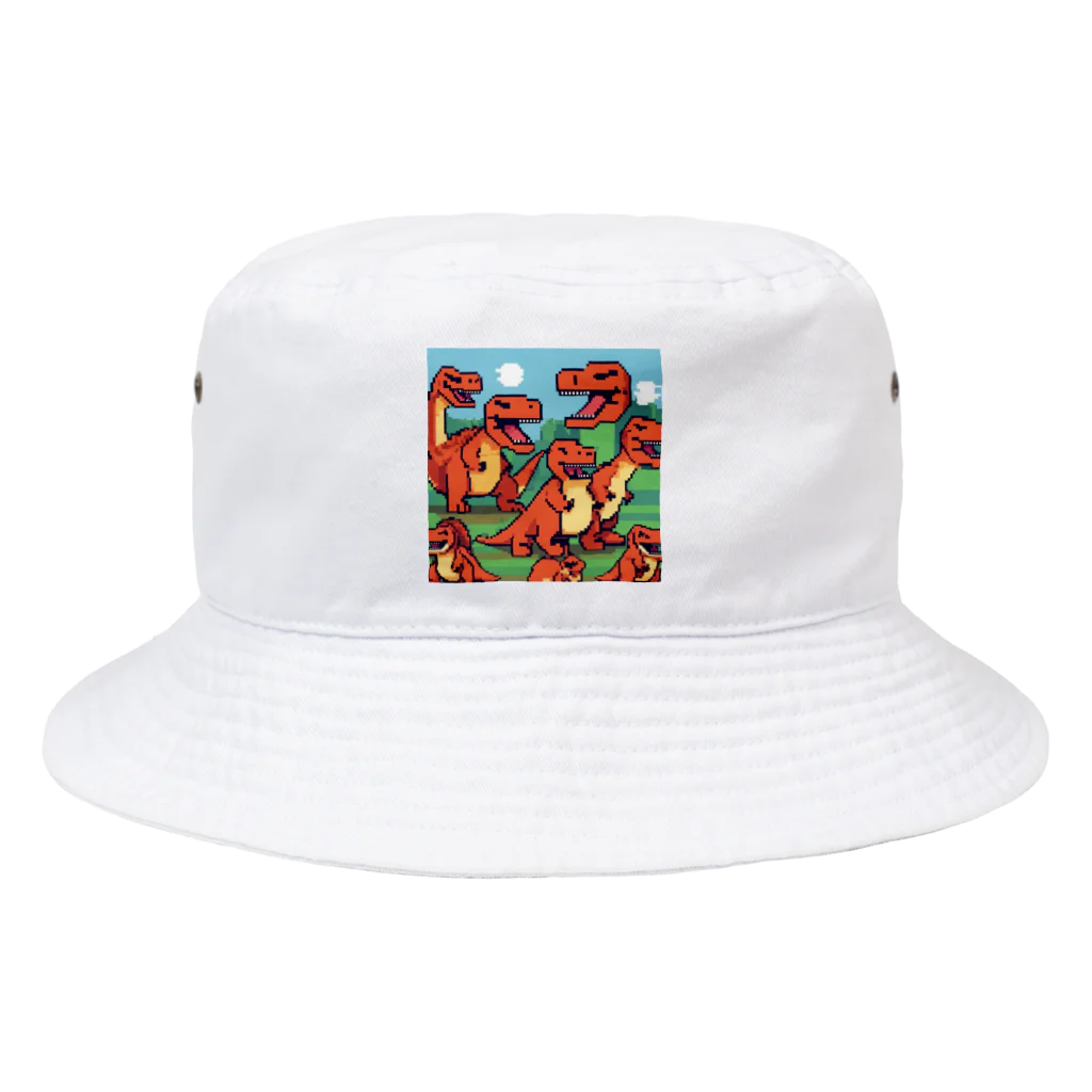 jj2424のティラノサウルス5 Bucket Hat