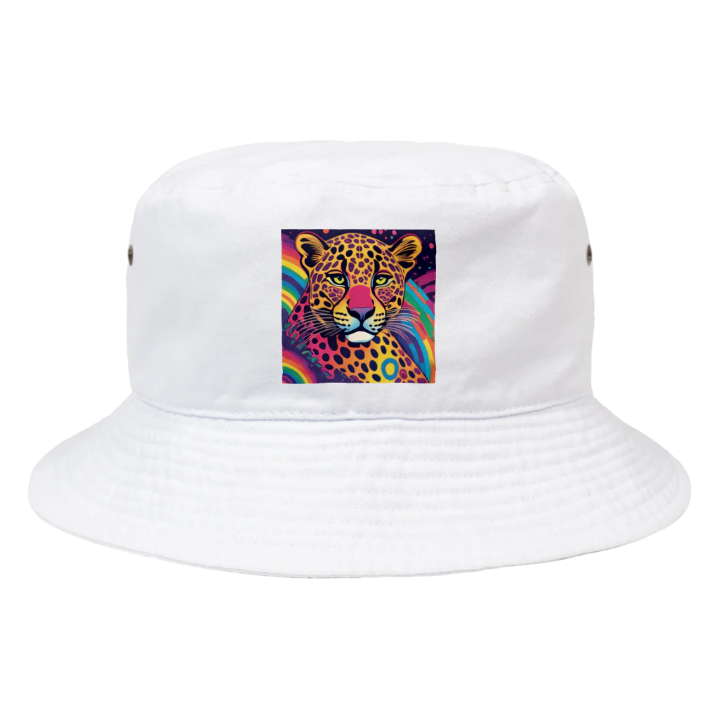 サイケデリックな世界のpsychedelicなヒョウ Bucket Hat