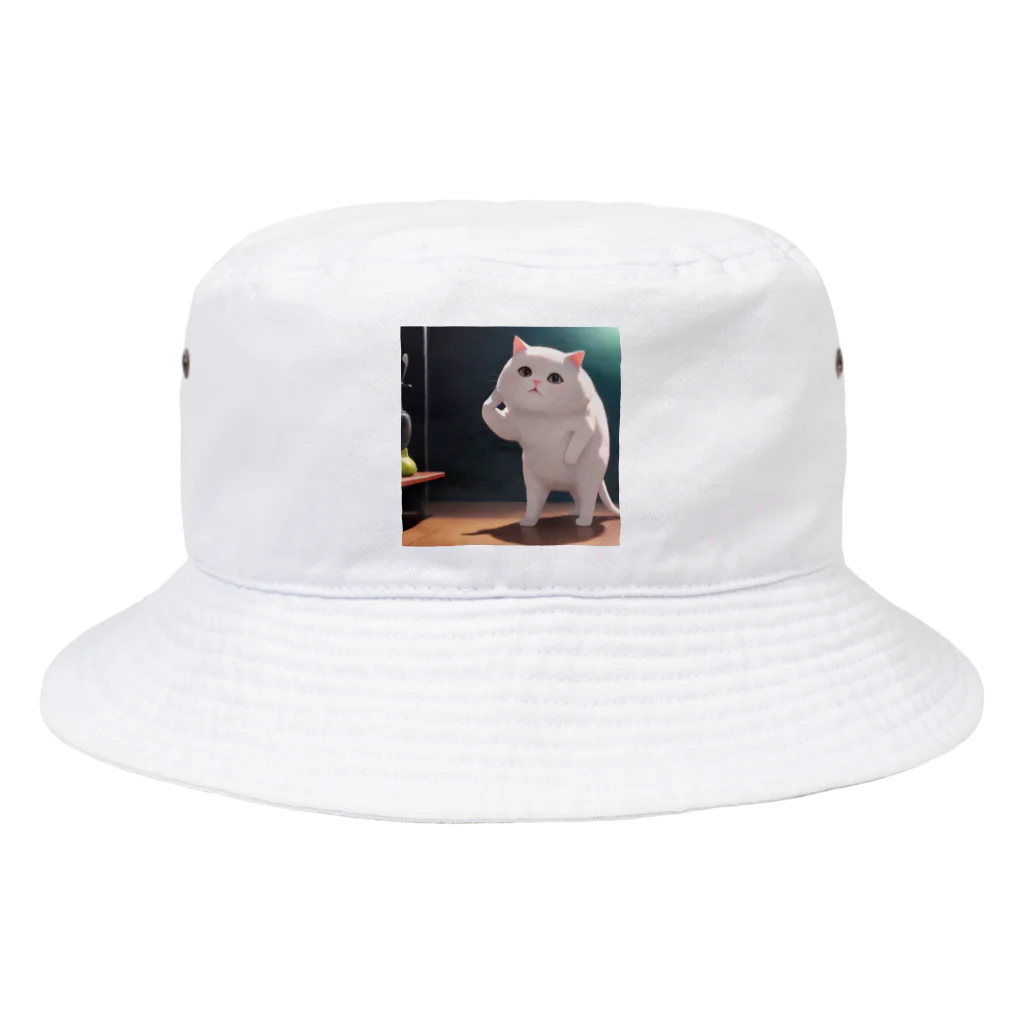 ネコのもっちり妖怪ネコ Bucket Hat