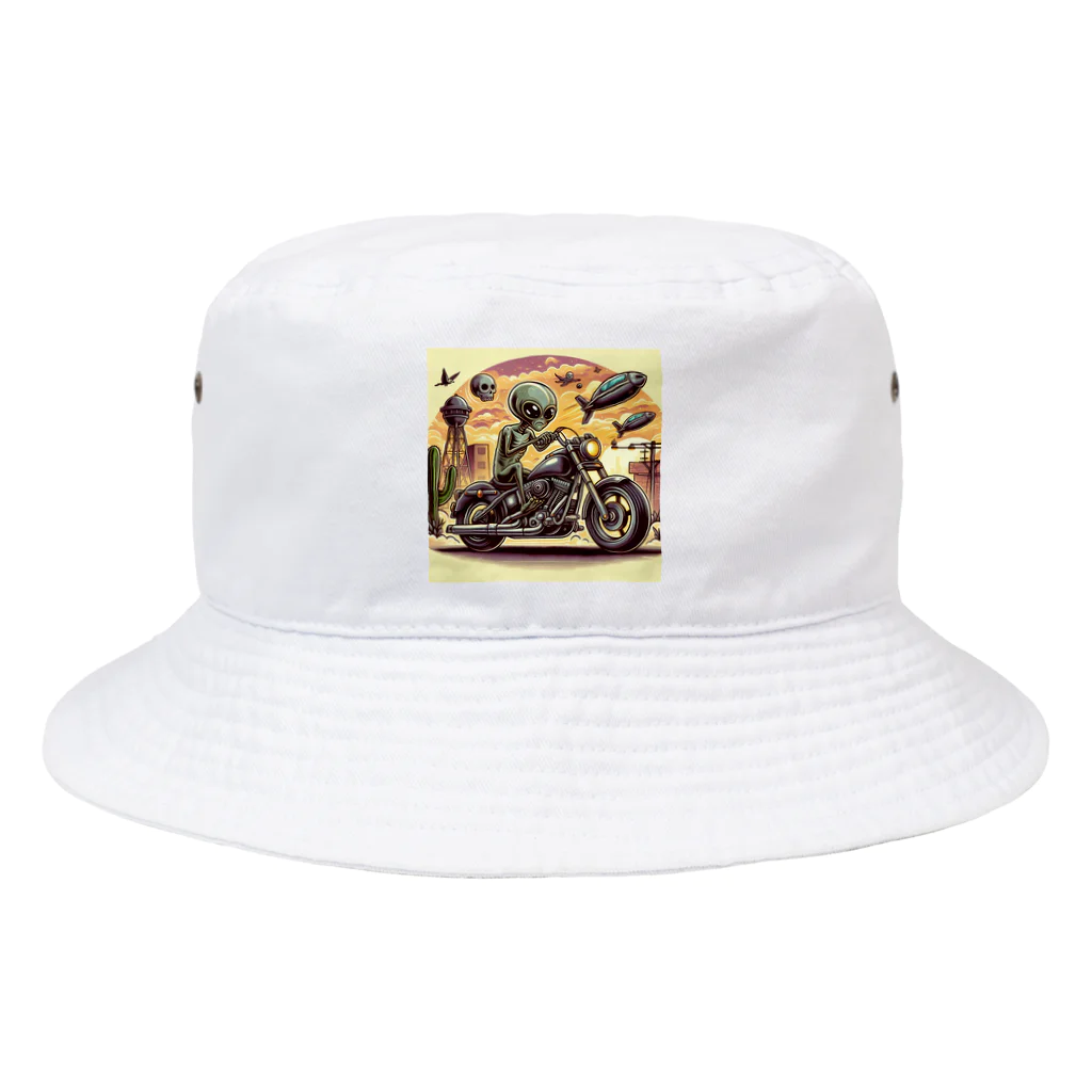 おふざけのバイク宇宙人 Bucket Hat