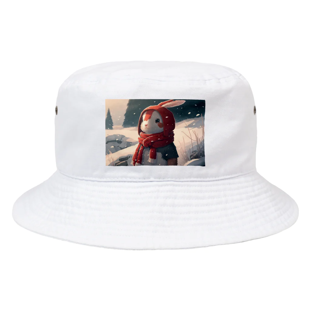 Soundの雪国のウサギ Bucket Hat