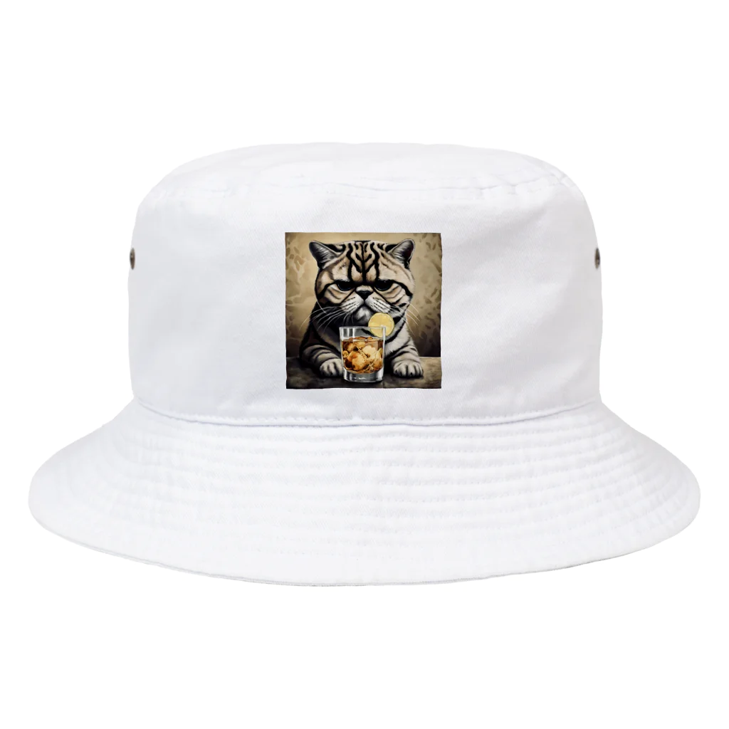 ELDADYのお疲れネコちゃんテキーラでサルー！ Bucket Hat