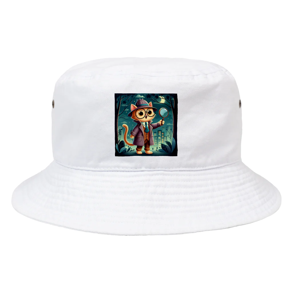 アニマルキャラクターショップの名探偵にゃんこ Bucket Hat