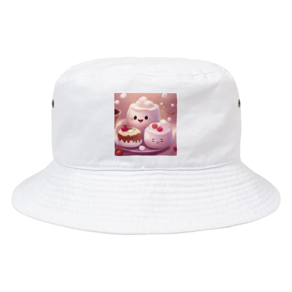 amxafukのふわふわマシュマロかわいいプリン Bucket Hat